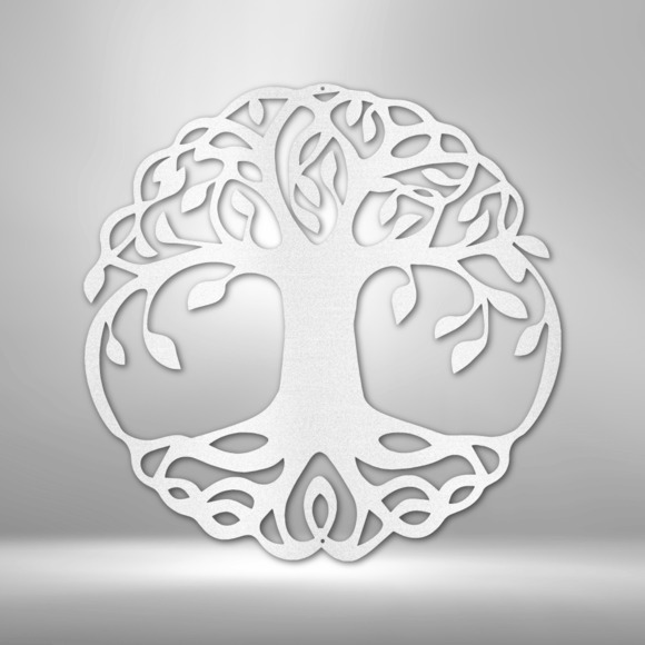 Classic Tree of Life Steel Sign Laser Cut Powder Coated Home & Office Metal Wall